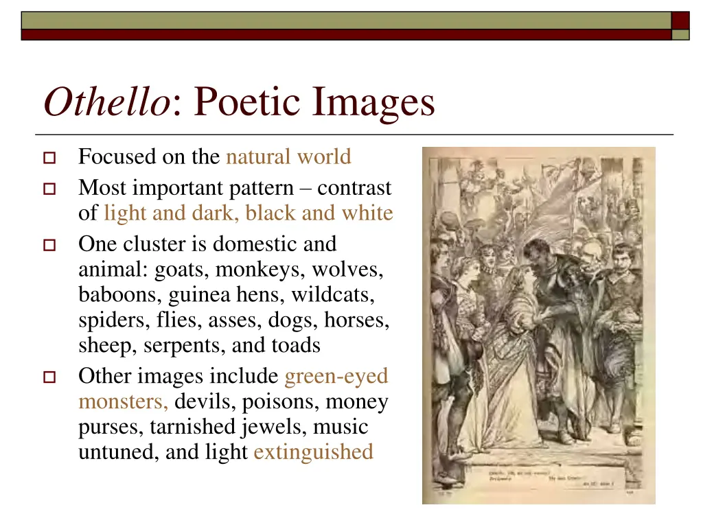 othello poetic images