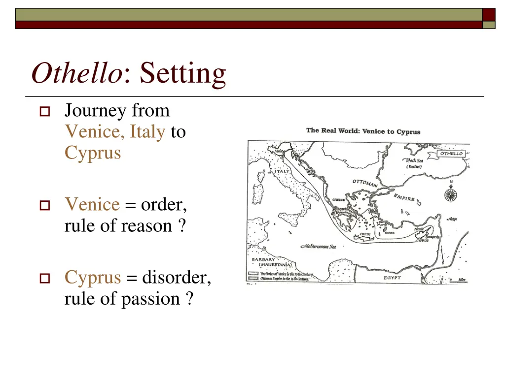 othello setting