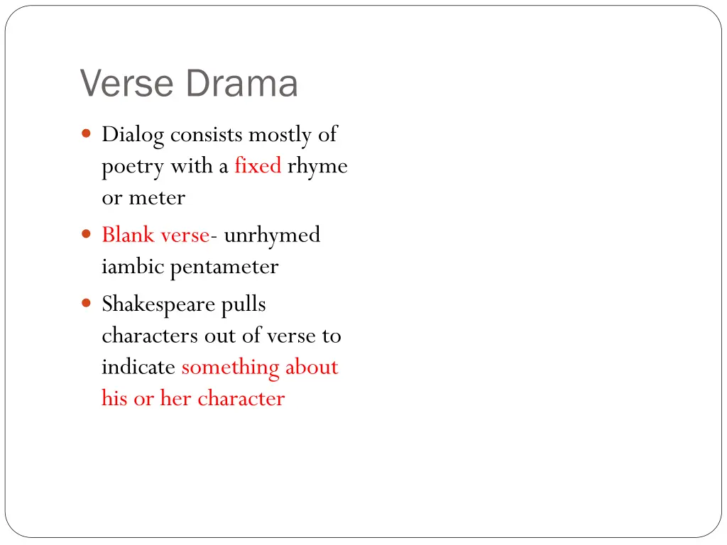 verse drama