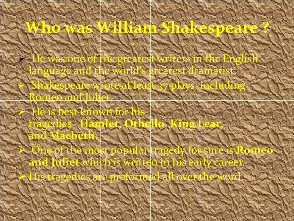 who was william shakespeare