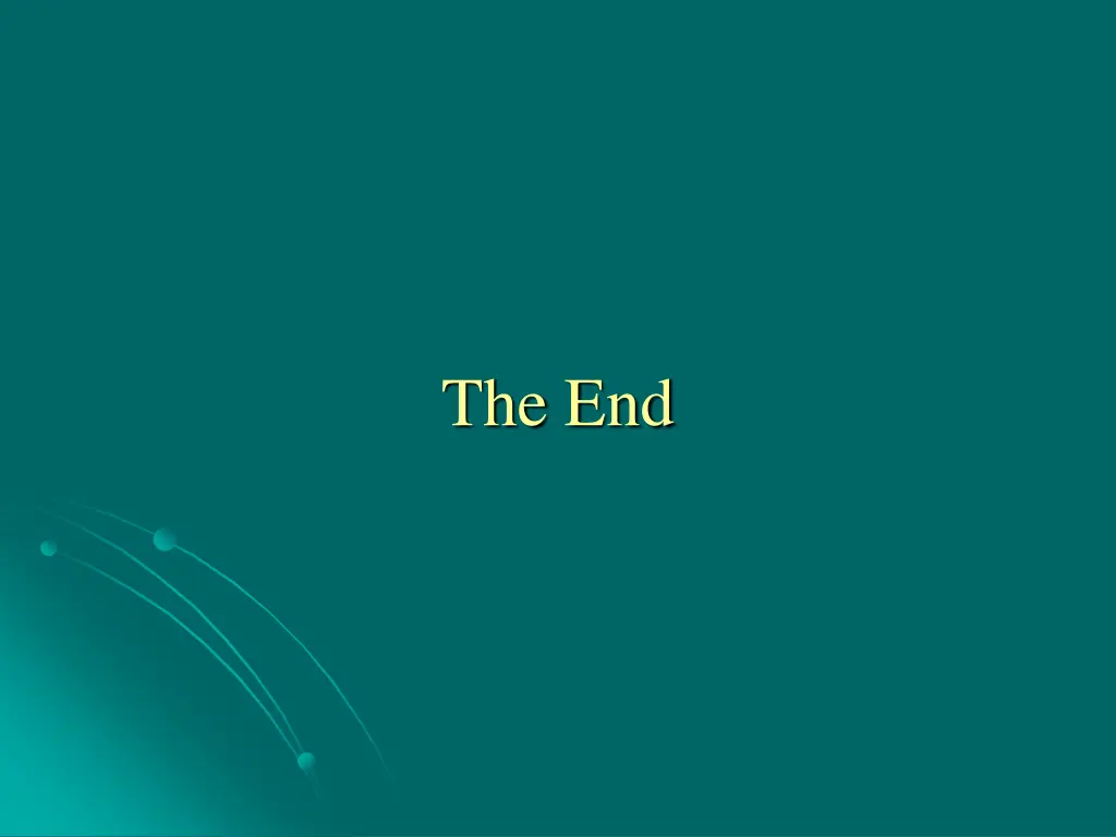 the end