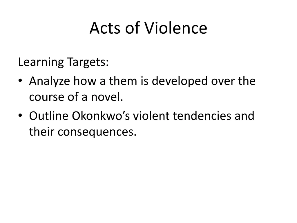 acts of violence