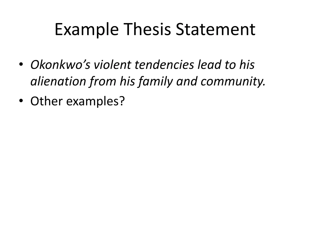 example thesis statement