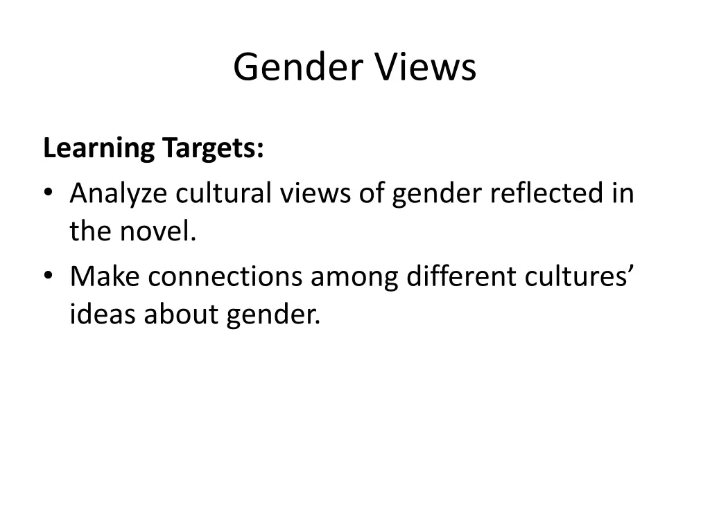 gender views