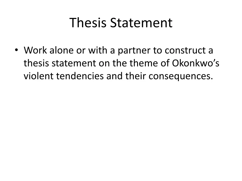 thesis statement