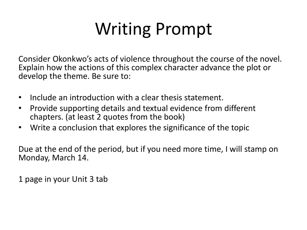 writing prompt 2