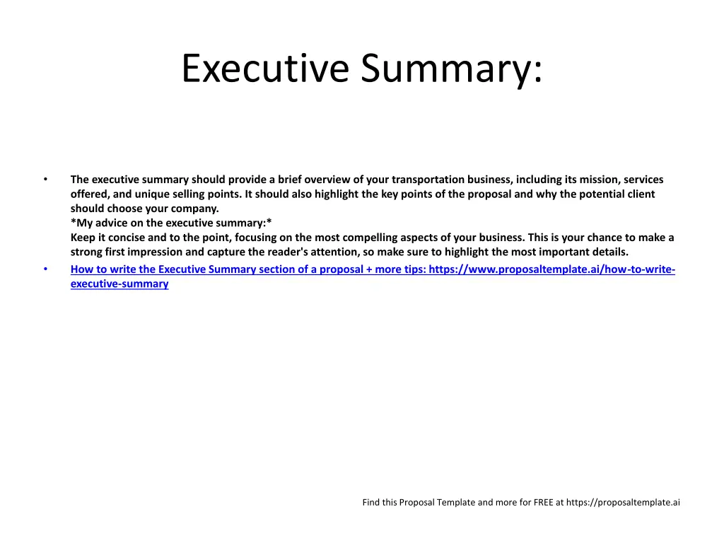 executive summary