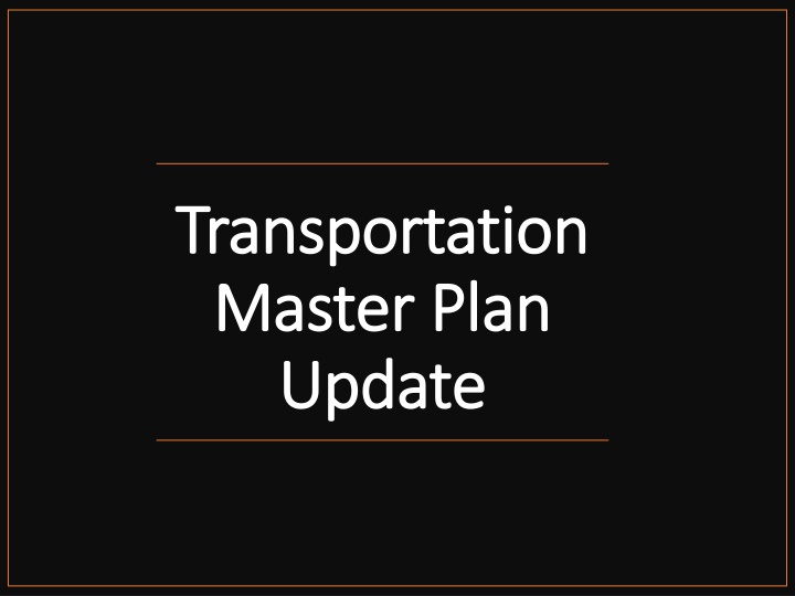 transportation transportation master plan master