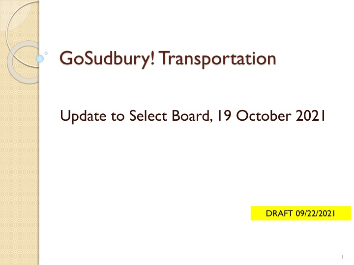 gosudbury transportation