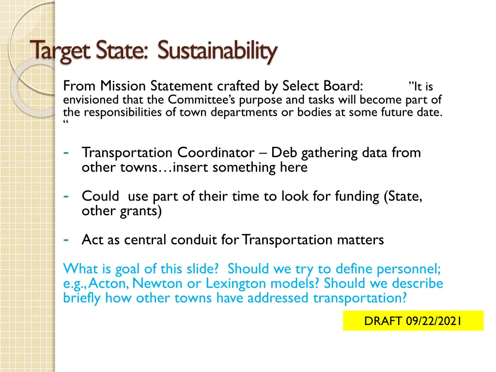 target state sustainability