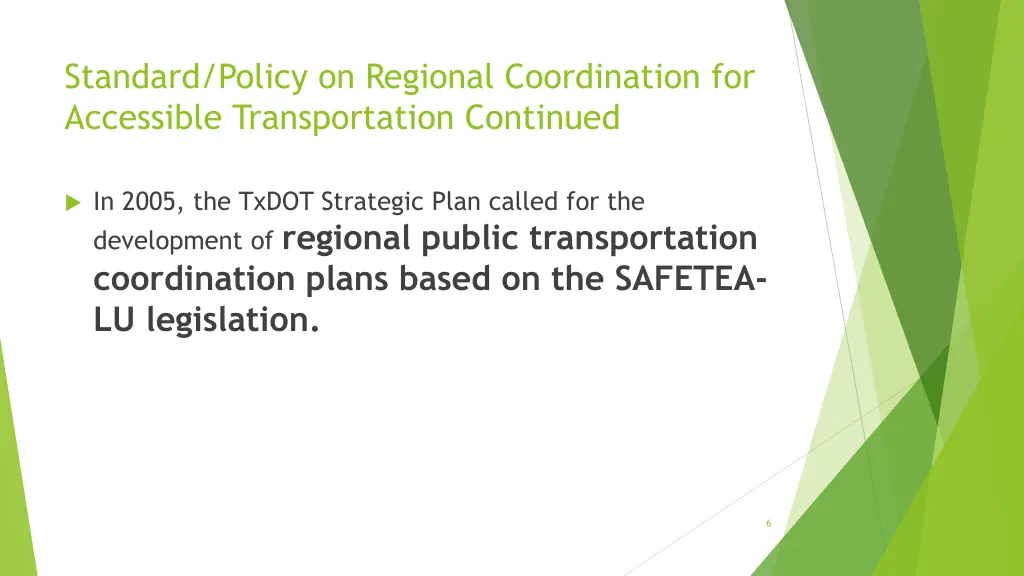 standard policy on regional coordination 2