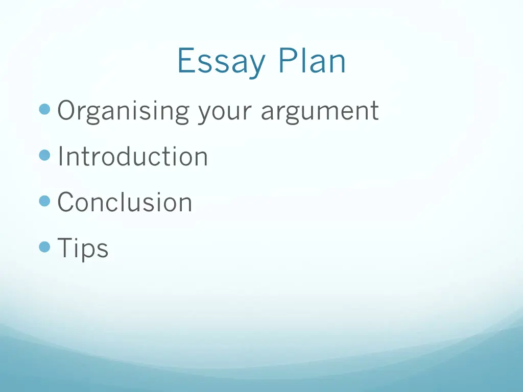 essay plan