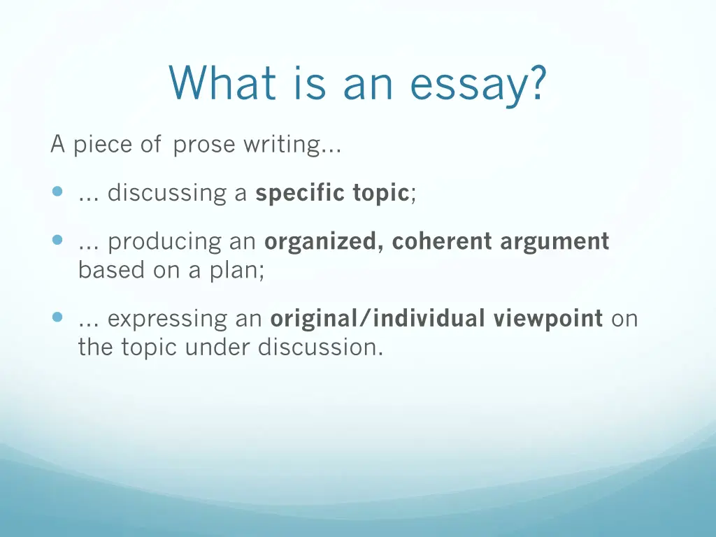 what is an essay