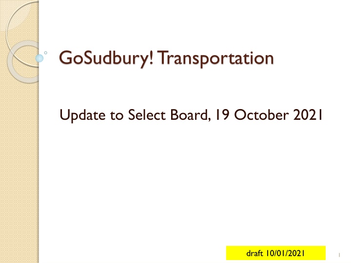 gosudbury transportation