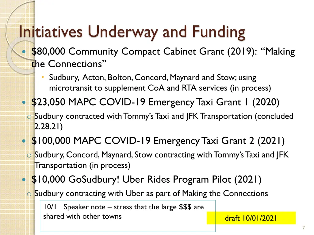 initiatives underway and funding 80 000 community