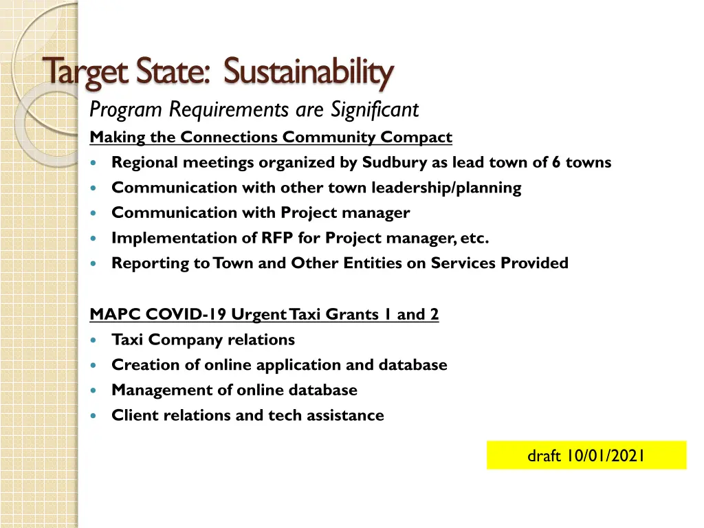 target state sustainability program requirements 1