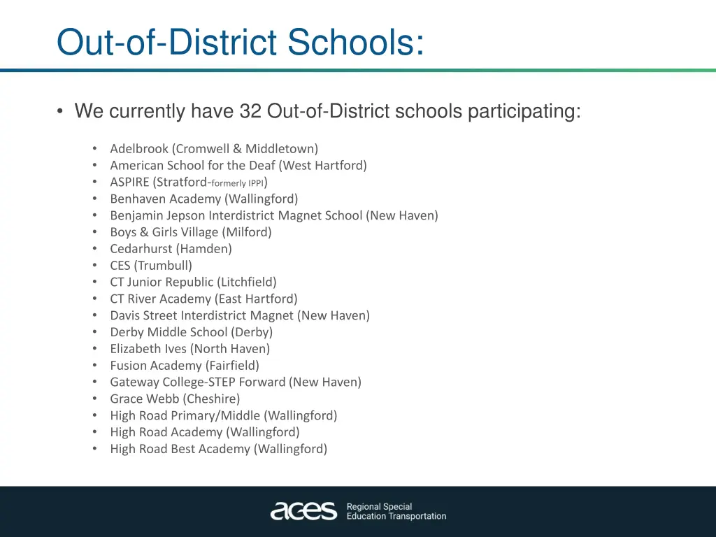 out of district schools