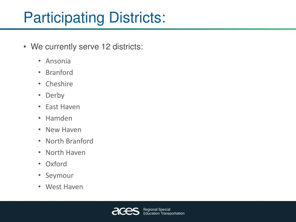 participating districts