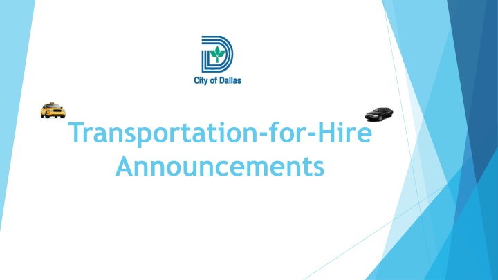 transportation for hire announcements