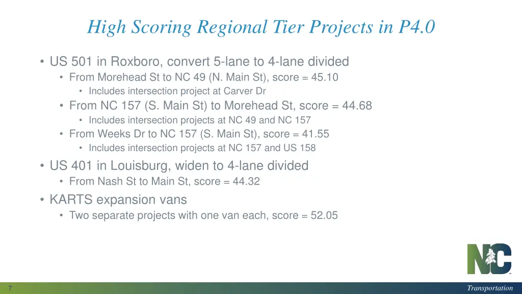 high scoring regional tier projects in p4 0