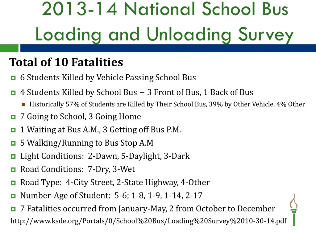 2013 14 national school bus loading and unloading