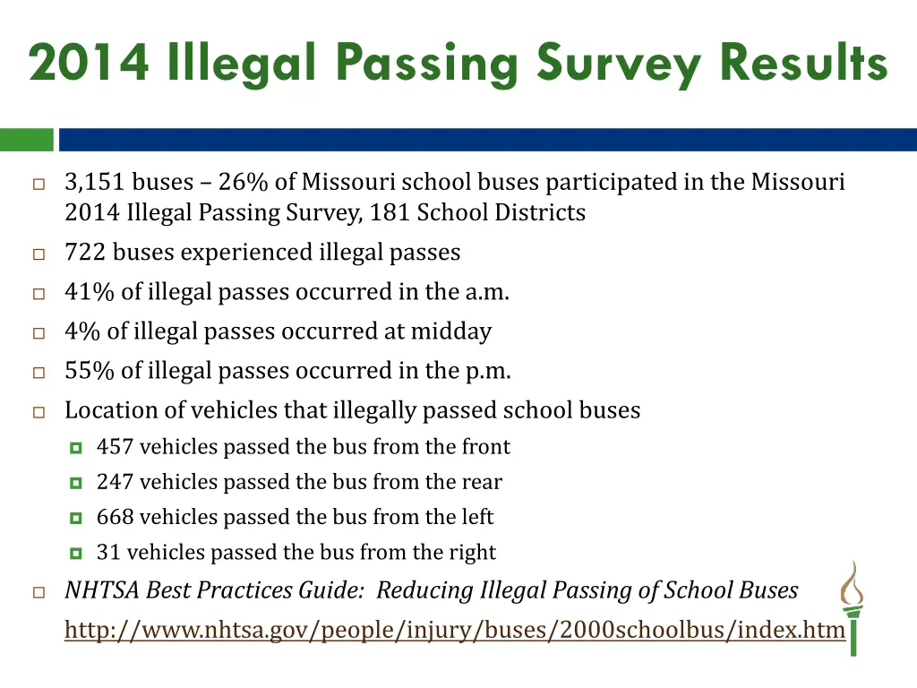 2014 illegal passing survey results