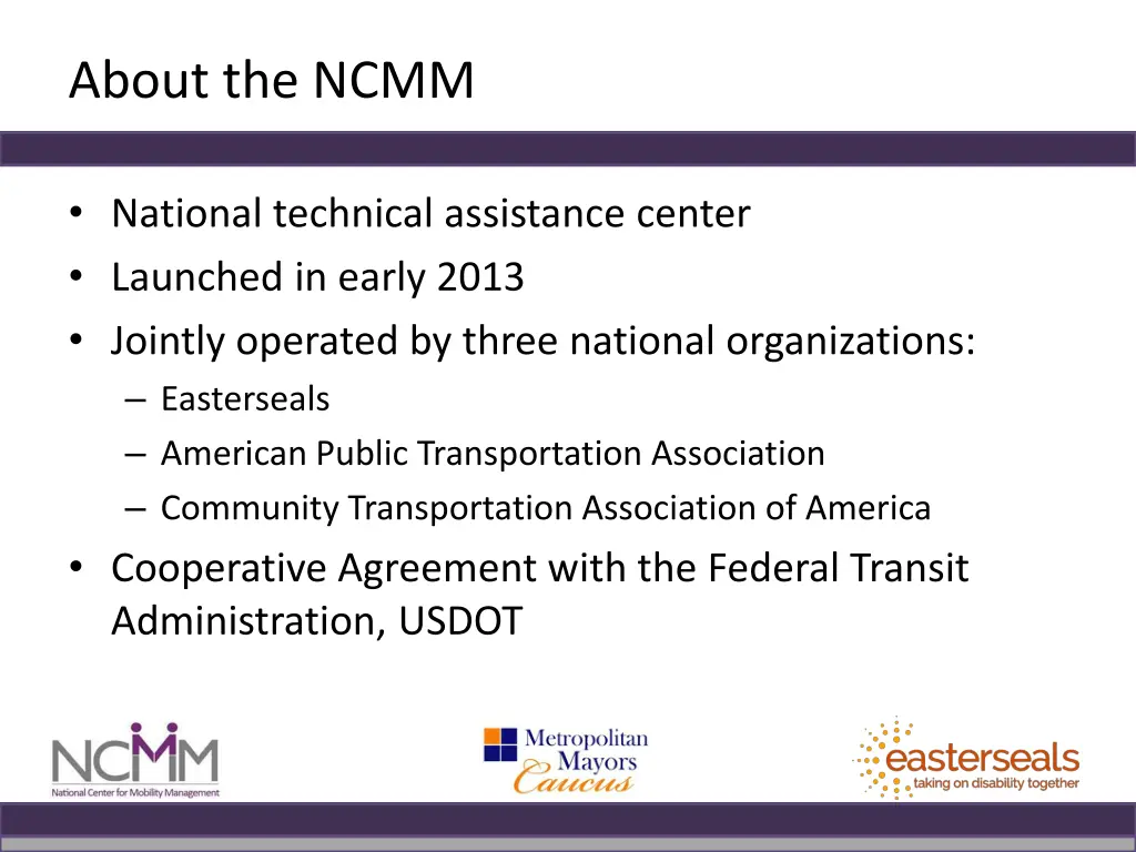 about the ncmm