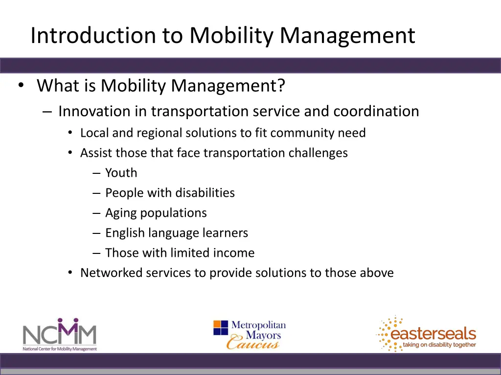 introduction to mobility management