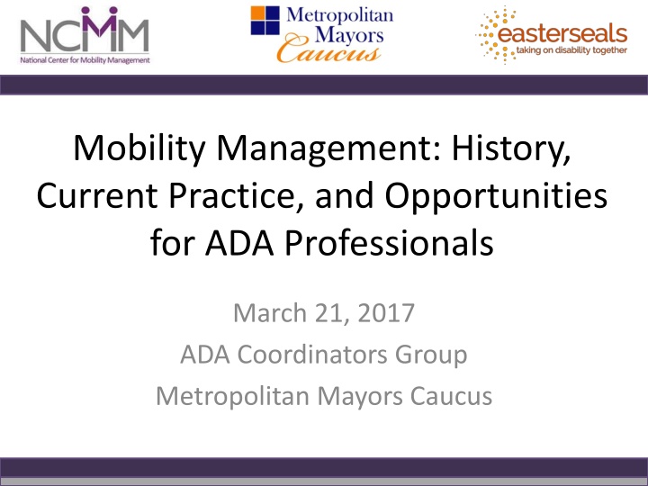 mobility management history current practice