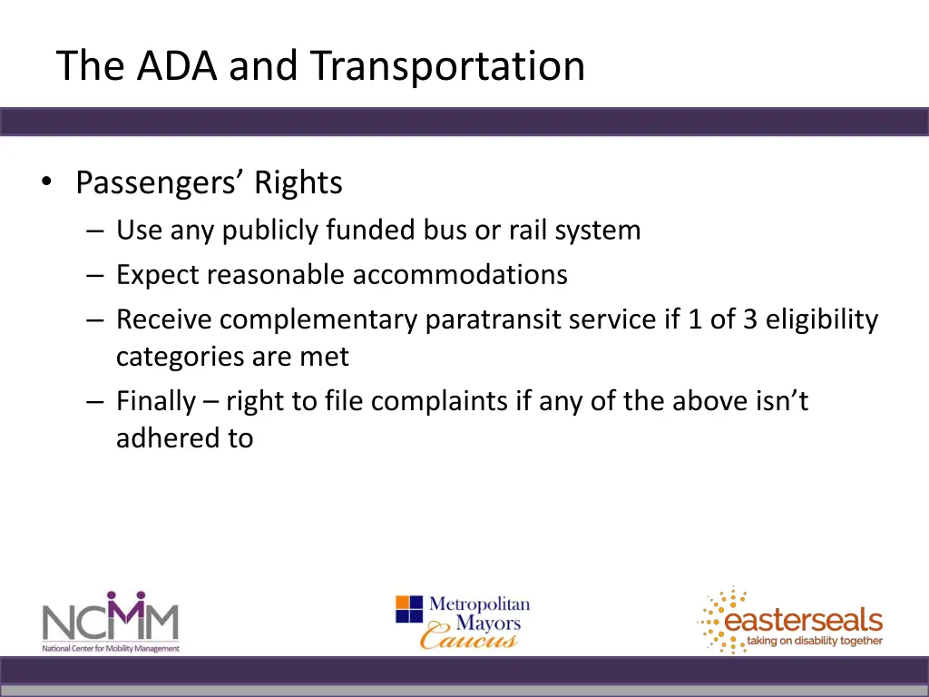 the ada and transportation 1