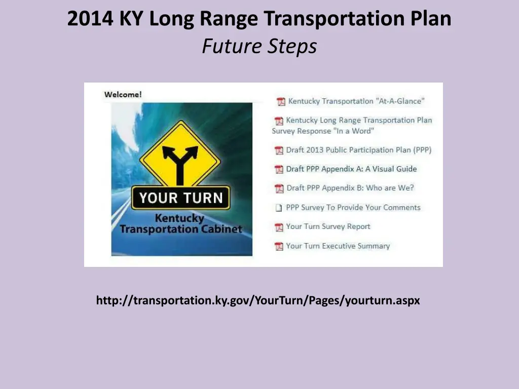 2014 ky long range transportation plan future 1