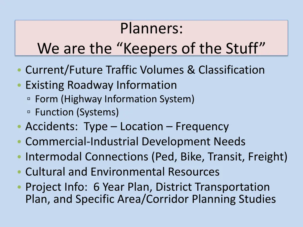 planners