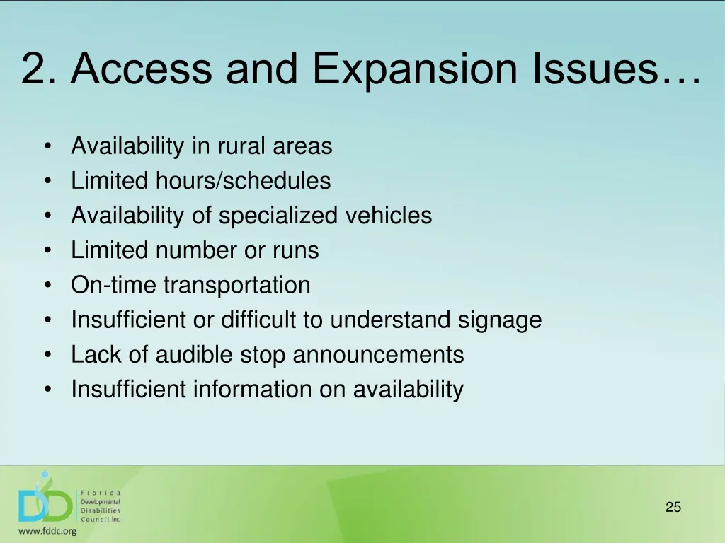 2 access and expansion issues