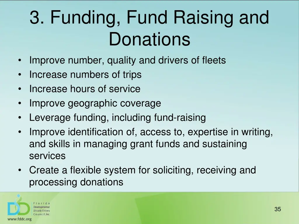 3 funding fund raising and donations improve