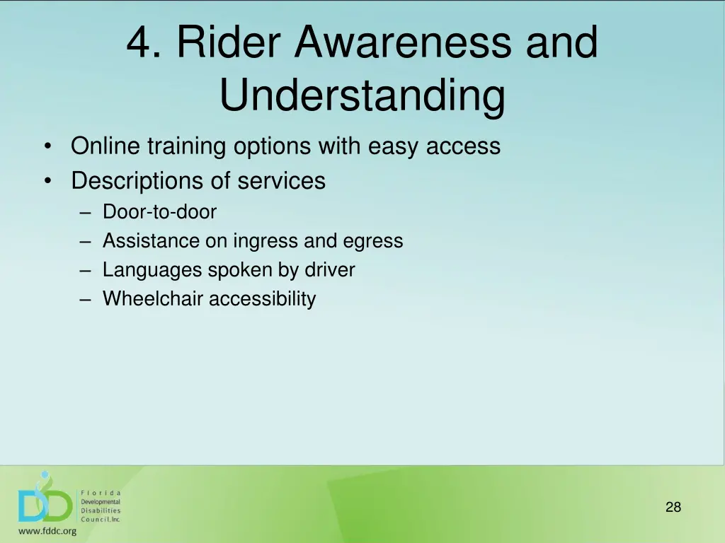 4 rider awareness and understanding online