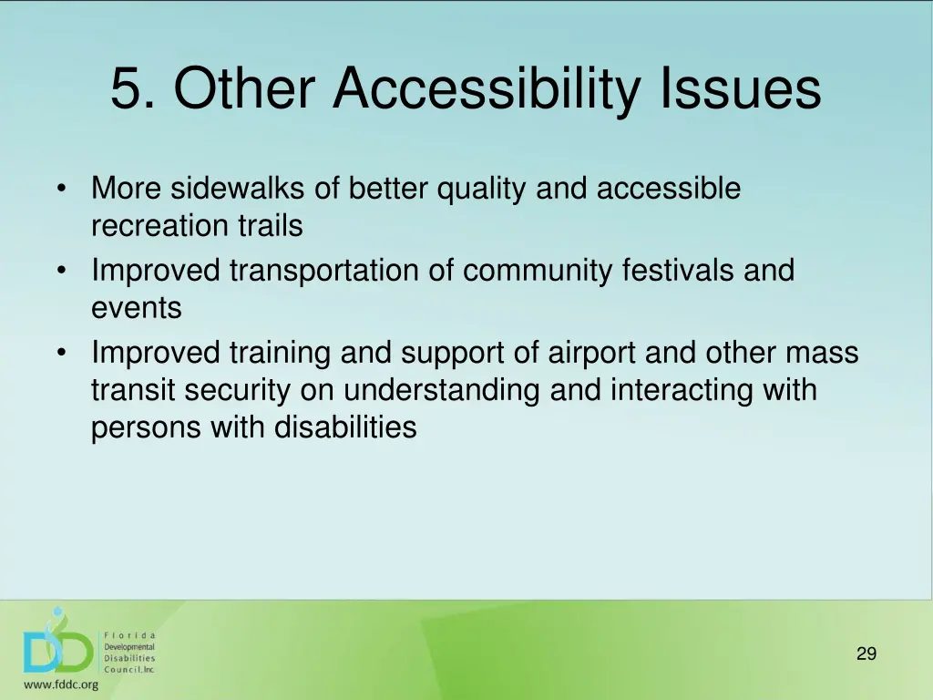 5 other accessibility issues