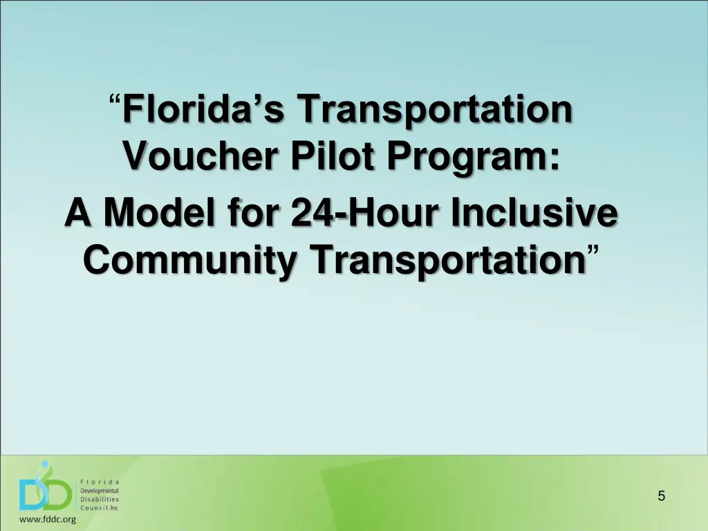 florida s transportation voucher pilot program