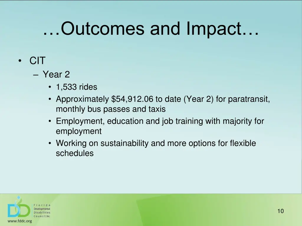 outcomes and impact 1