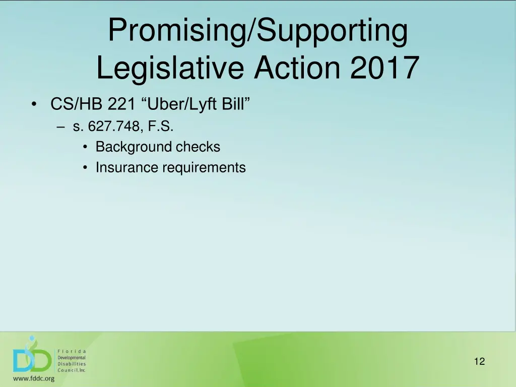 promising supporting legislative action 2017