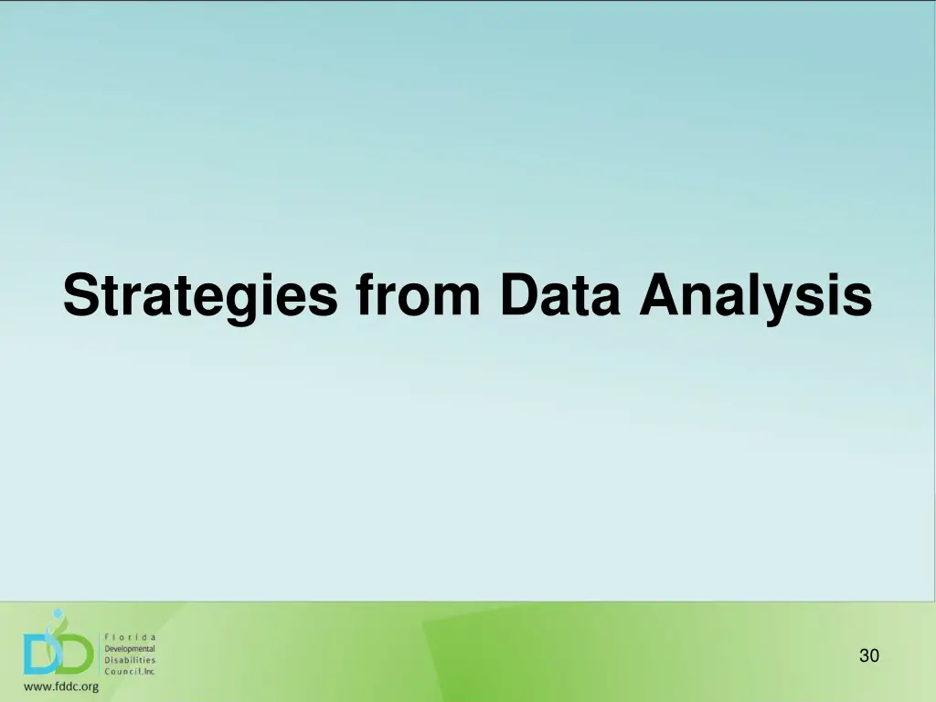 strategies from data analysis