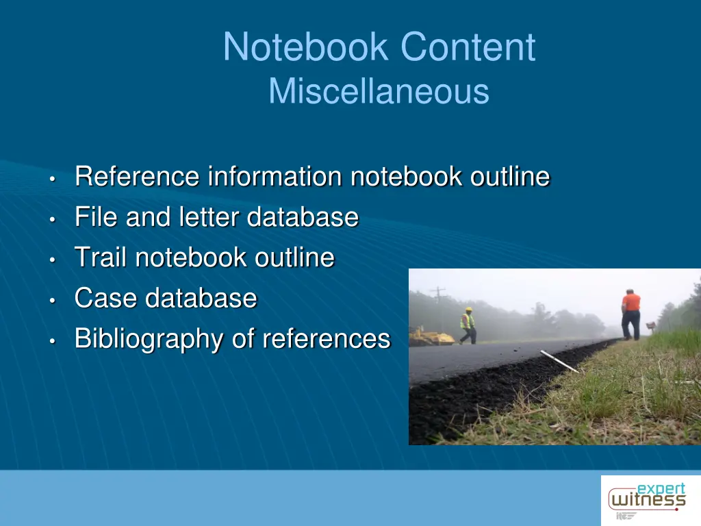 notebook content miscellaneous