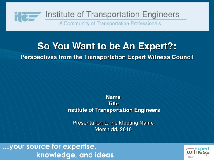 so you want to be an expert perspectives from