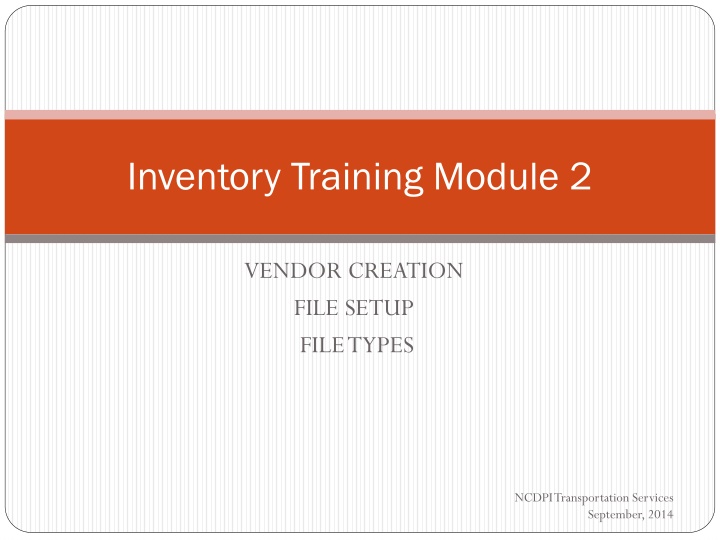 inventory training module 2