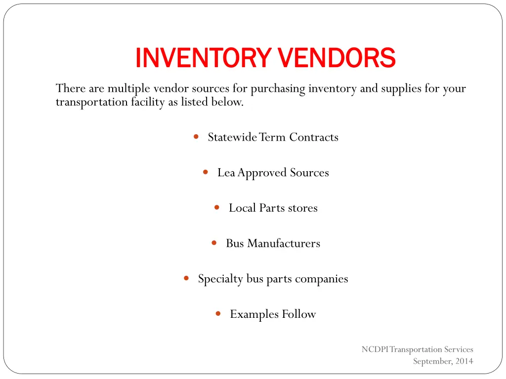 inventory vendors inventory vendors