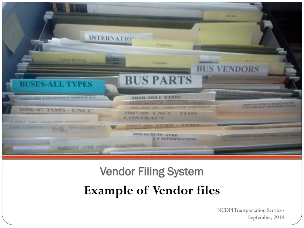 vendor filing system vendor filing system example