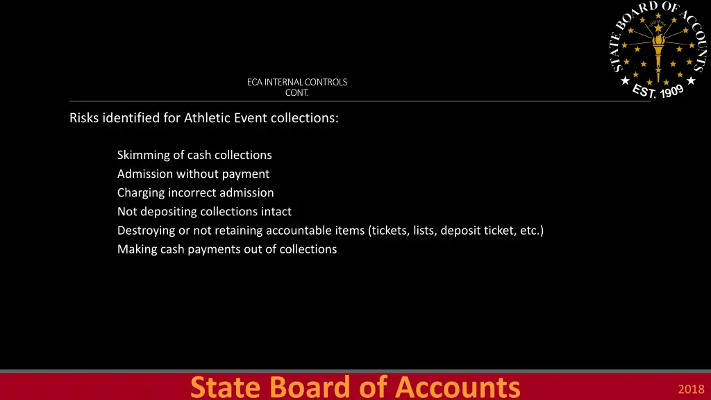 eca internal controls cont