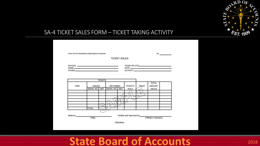 sa 4 ticket sales form ticket taking activity