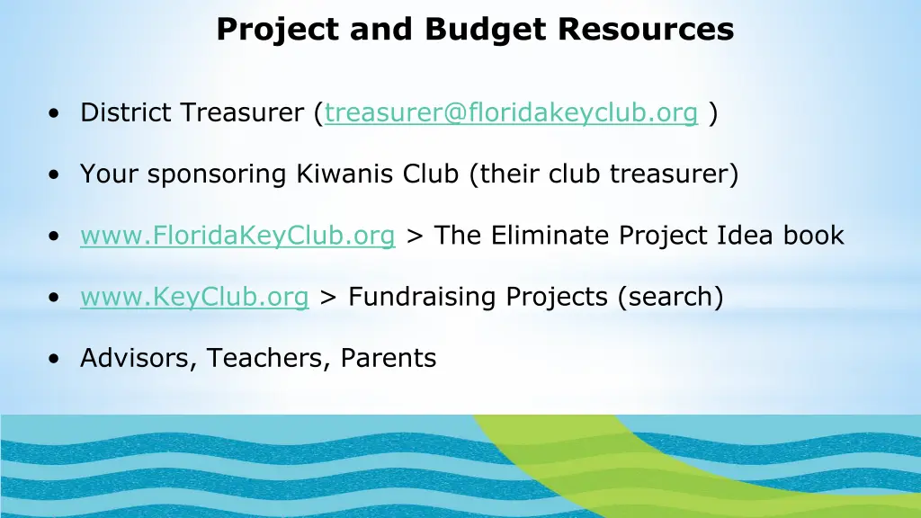 project and budget resources