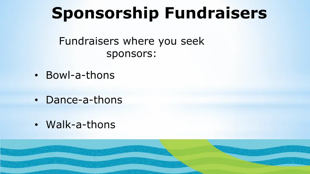 sponsorship fundraisers