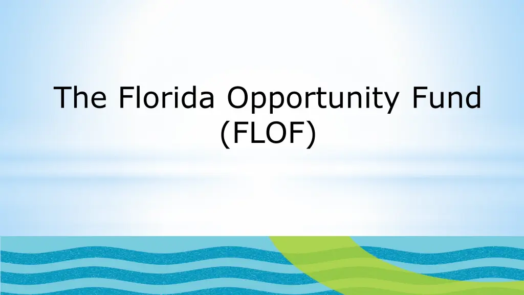 the florida opportunity fund flof